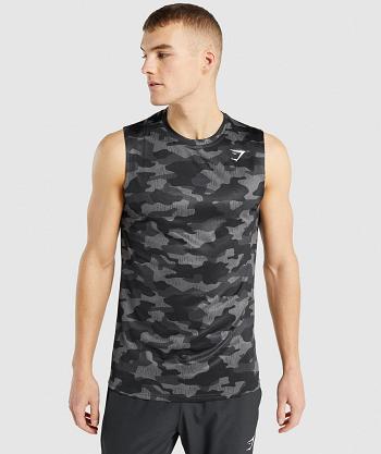 T Shirts Męskie Gymshark Arrival Bez Rękawów Szare | PL 3970YXF